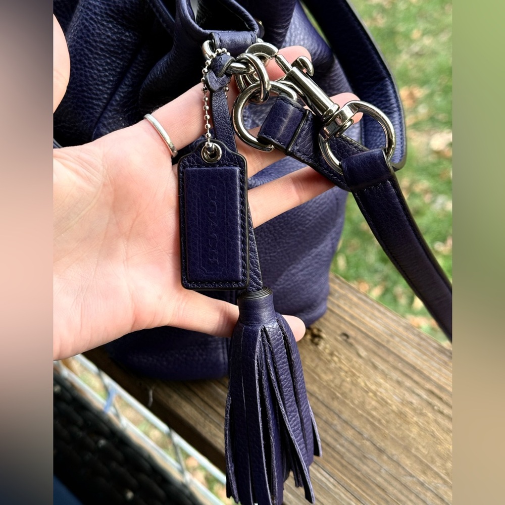 Coach Purple Leather Bucket Bag - Picture 16 of 16